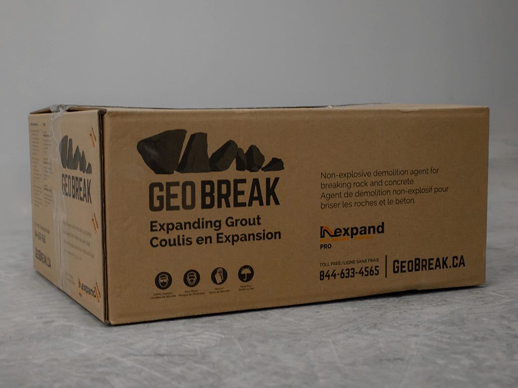 GeoBreak Expanding Grout - Expansive Demolition Grout - 44 LB Box - Type 2 (10°C to 25°C)